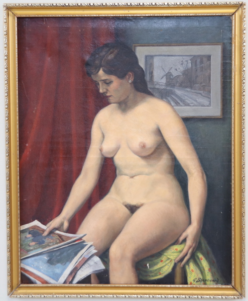 Oidentifierad konstnär, olja på duk, signerad G. Blanchard.