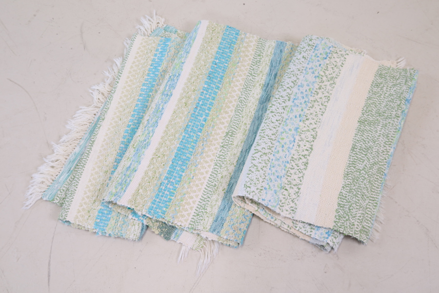 Trasmattor, 3 st, textil.