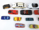 Leksaksbilar, ett parti, bl.a Corgi och Hot Wheels.