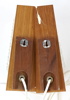 Vägglampetter, ett par, teak/glas.