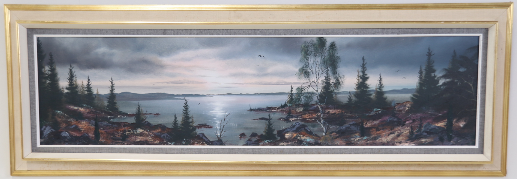 Oidentifierad konstnär, olja på duk, otydligt signerad.