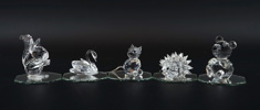 Swarovski, figuriner, 5 st, glas.