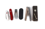 Fickknivar, 4 st, bl.a Leatherman.