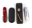 Fickknivar, 4 st, bl.a Leatherman.