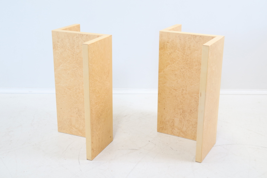 Bordsunderede, 2 delar, masurbjörk, möjligen Gärsnäs Möbler.