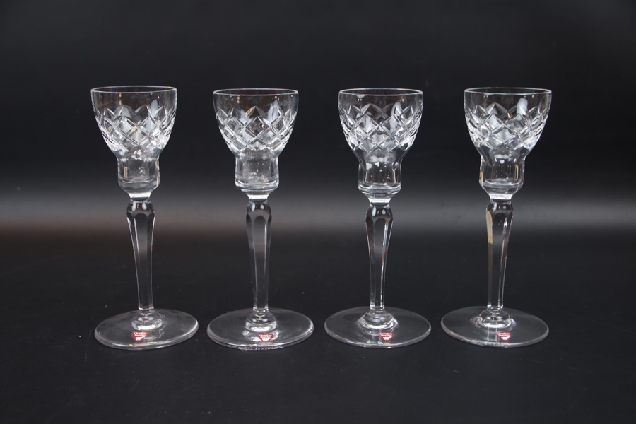 Gunnar Cyrén, ljusstakar, 4 st, glas, Orrefors, signerade.