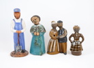 Figuriner, 4 st, keramik, bl.a Tilgmans.