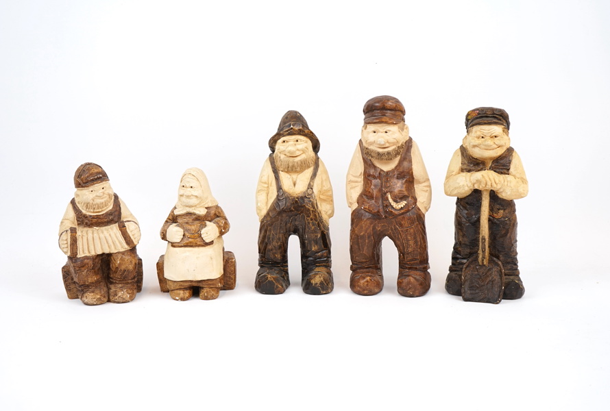 Figuriner, 5 st, konstmassa, ERO, Danmark.