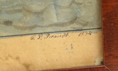 Oidentifierad konstnär, marina motiv, blandteknik, signerad P. Brandt, 1834.