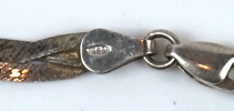 Halslänkar, 2 st, flätade, sterling silver 925.