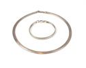 Hals- och armlänk, halvstel, sterling silver 925.