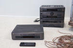 Stereo och högtalare, 5 delar, bl.a JVC och Lenco.