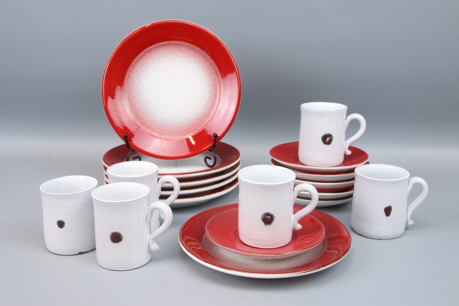 Kaffeservis, 12 delar, Kloster Keramik Ystad.