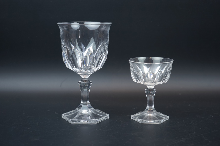 Glas, 10+14 st, "Chaumont", Cristal D'Arques.