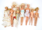 Barbiedockor, 7 st, ''Barbie'' och ''Skipper'', Mattel, 1960-tal.