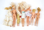 Barbiedockor, 7 st, ''Barbie'' och ''Skipper'', Mattel, 1960-tal.