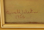 Oswald Schalin, olja på pannå, signerad, 1956.