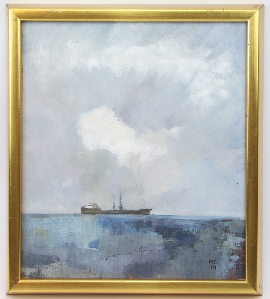 Maud Evertsson, olja på duk, monogramsignerad, 1974.