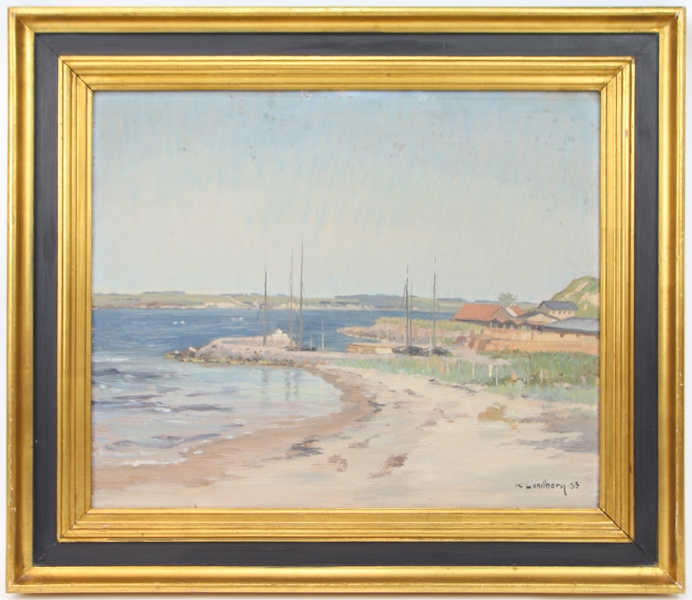 Karl Lundborg, olja på pannå, signerad, 1933.