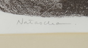 Natascha Mischéew-Kullberg, ''Fågelungarna'', litografi onumrerad, signerad, 1946.