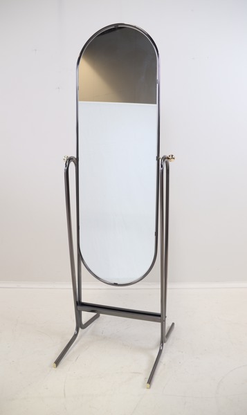 Golvspegel, justerbar, metall.