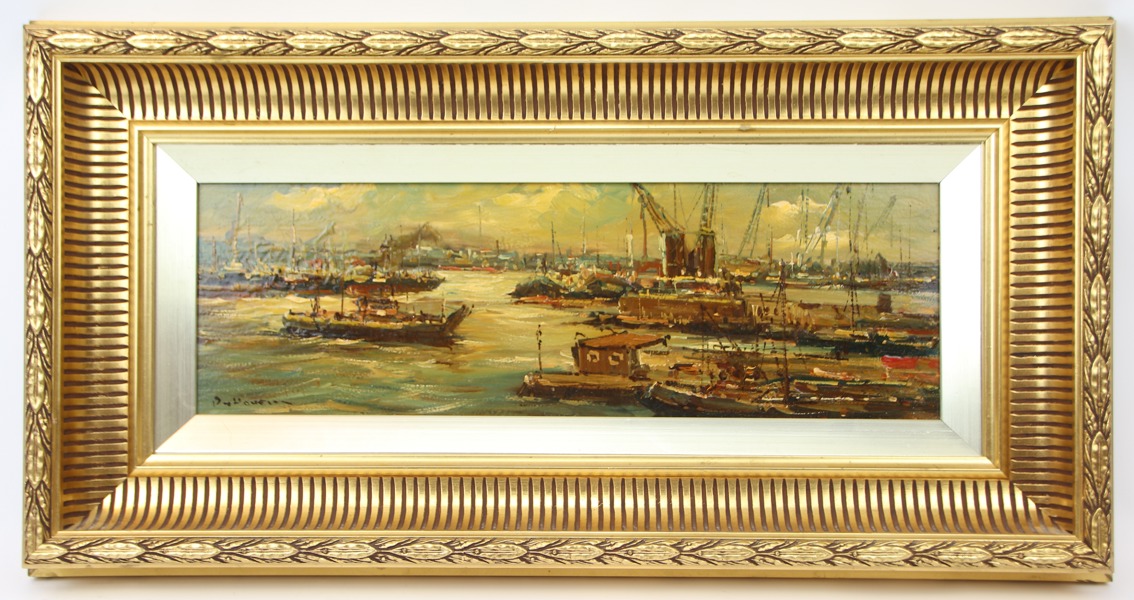 Dan van Hoven, Holland, olja på pannå, signerad D. v. Hoven.