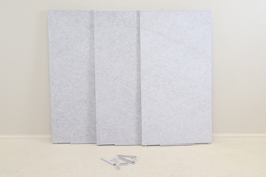 Skärmväggar, 3 st, trä/textil/metall, "Sidorna", IKEA.