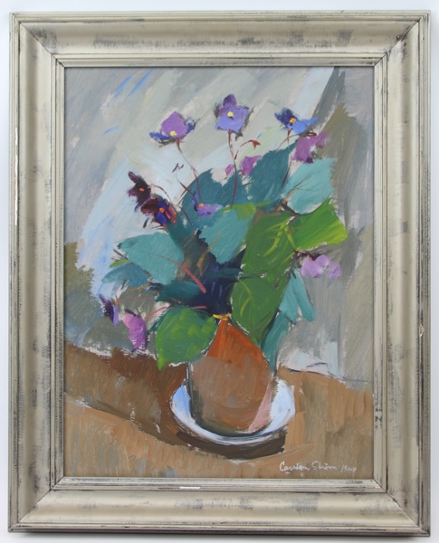 Carsten Ström, olja på pannå, signerad, daterad 1944.