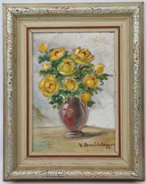 Karin Brandels Engqvist, olja på pannå, signerad.