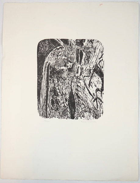 Bruno Knutman, litografi nr 108/225, oramad, signerad.