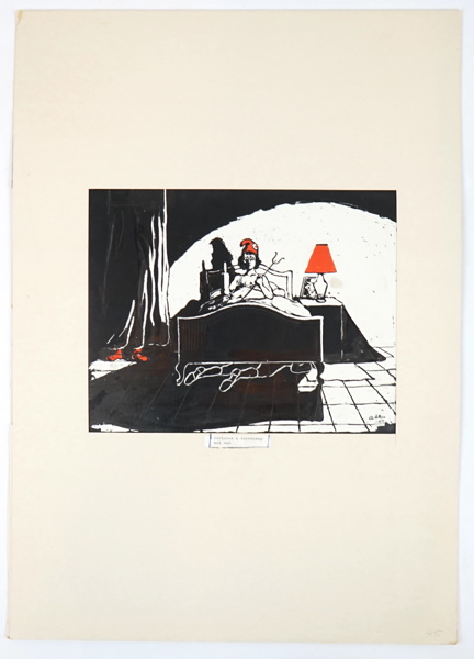 Oidentifierad konstnär, ''Marianne i beredskap mot OAS'', blandteknik, oramad, signerad, 1962.