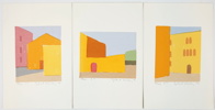 Gertrud Winberg, litografier, 3 st, nr 38/225, oramade, signerade, 1990.