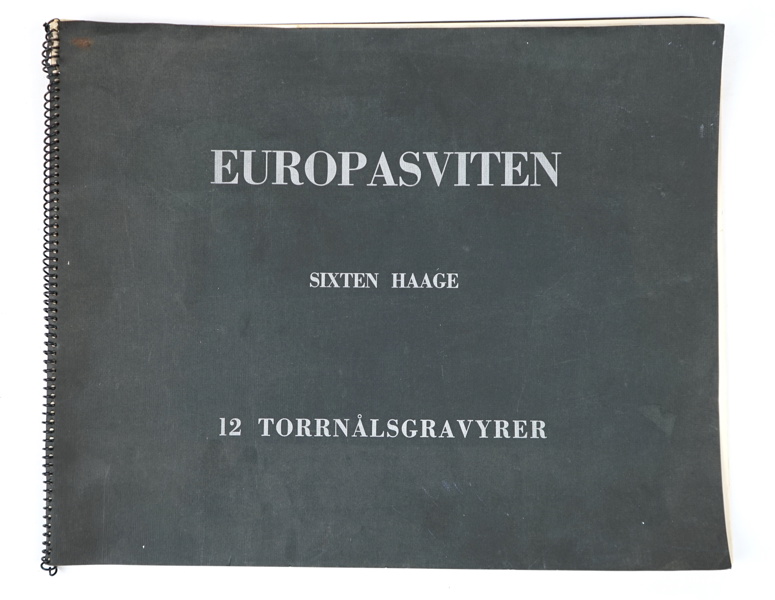 Sixten Haage, ''Europasviten'', Torrnålsgrayrer, 12 st, osignerade.