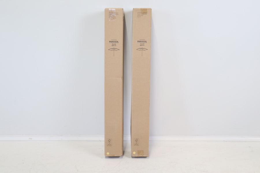 Parasol, 2 st, textil/trä, "Yppenbjerg", Jysk.