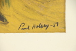 Paul Holsby, blandteknik på papper, signerad.