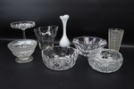 Skålar och vaser, 8 delar, glas, bl.a Orrefors.