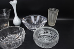 Skålar och vaser, 8 delar, glas, bl.a Orrefors.