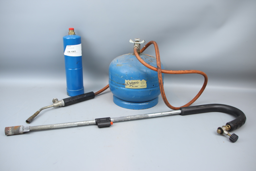 Gasoltub m.m, 3 delar, bl.a Optimus No. 804.