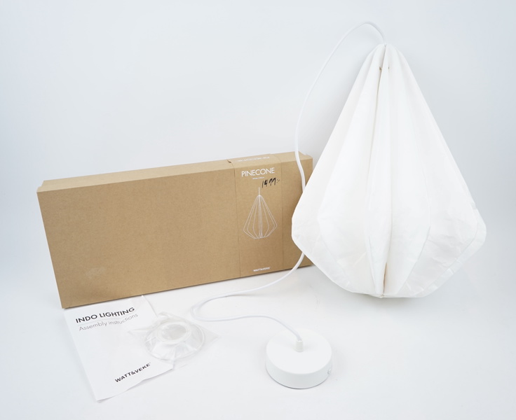 Taklampa, papper/metall, "Pinecone", Watt&Veke.