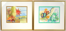 Kjell Lönnå, litografier 2st, signerade.