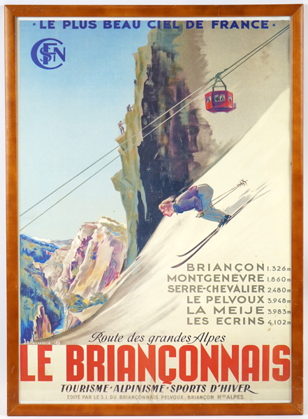 Affisch, ''Le Briançonnais'', Frankrike.