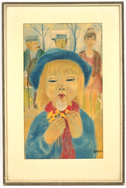 Gösta Bjelkebo, pastell, signerad.