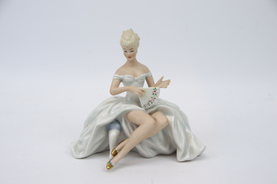 Figurin, ballerina, porslin, Wallendorf.