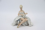 Figurin, ballerina, porslin, Wallendorf.