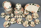 Servisdelar, 58 st, flintgods, ''Wild-Rose'', Villeroy & Boch, Tyskland.