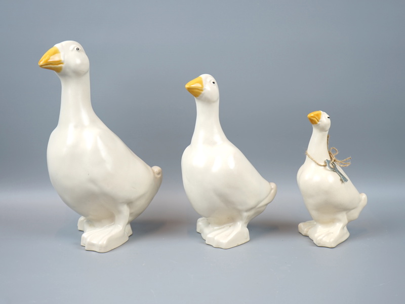 Sparbössor, 3 st, gäss, stengods, Höganäs.