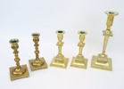 Ljusstakar, 6 st, mässing. 