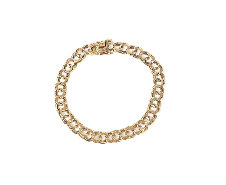 Armlänk, manglad, guld 18k, 1962.