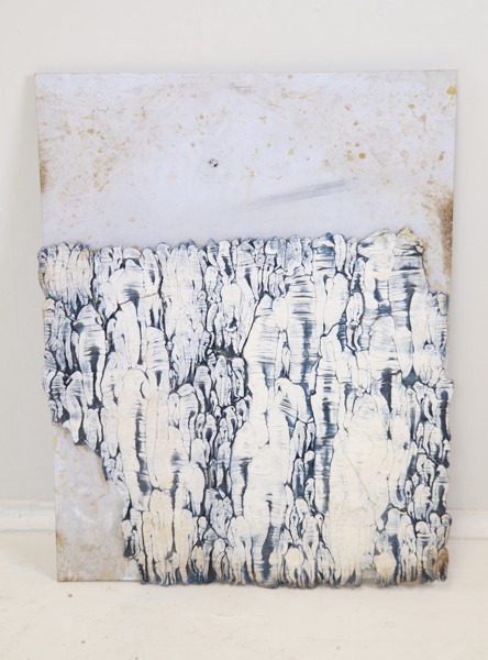 Ulla Viotti, skulptur, keramik på metall, signerad.