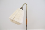 Golvlampa, justerbar, trä/metall/textil.